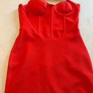 Bella Barnett Red Bustier Dress
